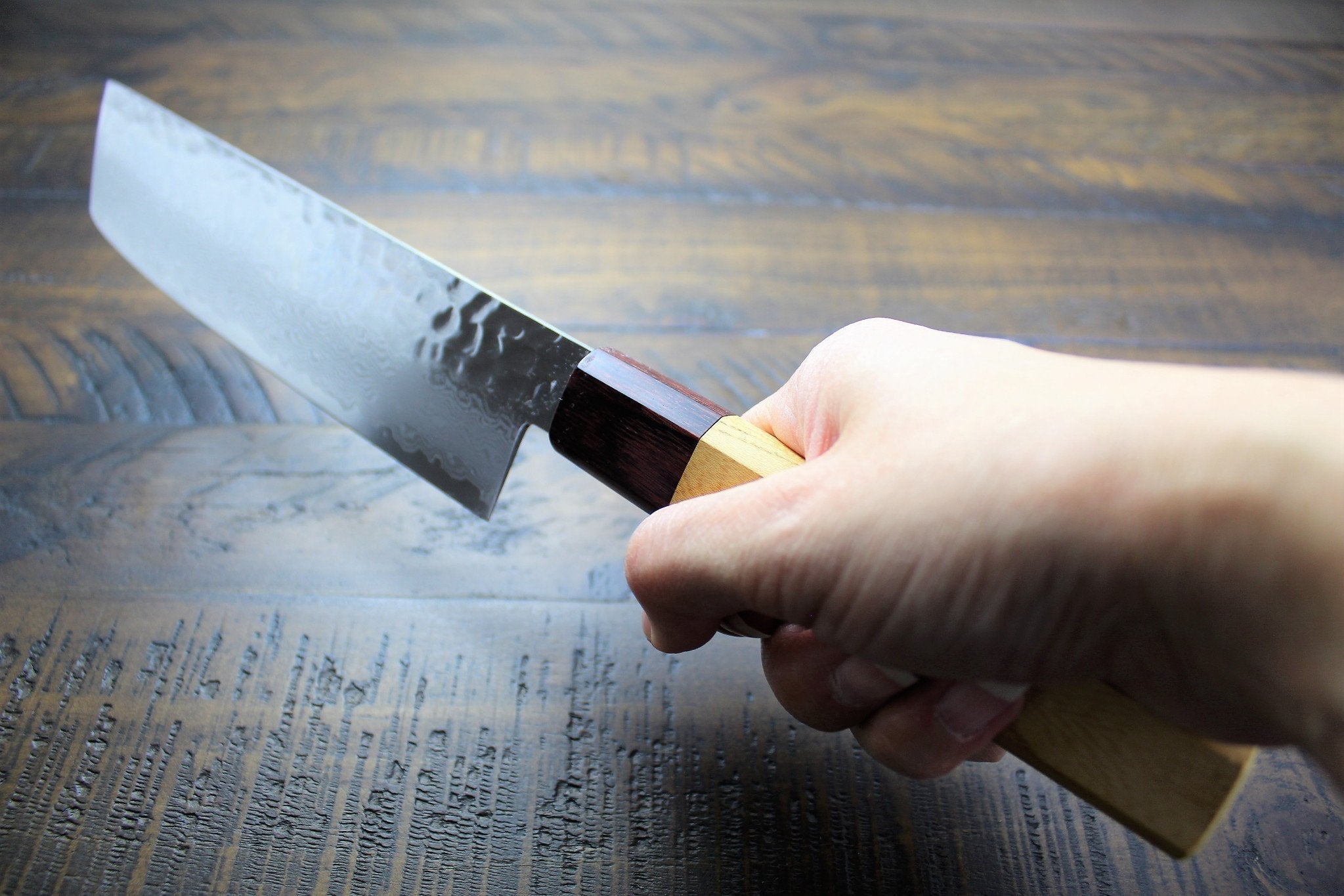 Kitchen Knives - Sakai Takayuki 33 Layer Damascus Nakiri Knife 160mm (6.3") Japanese Handle