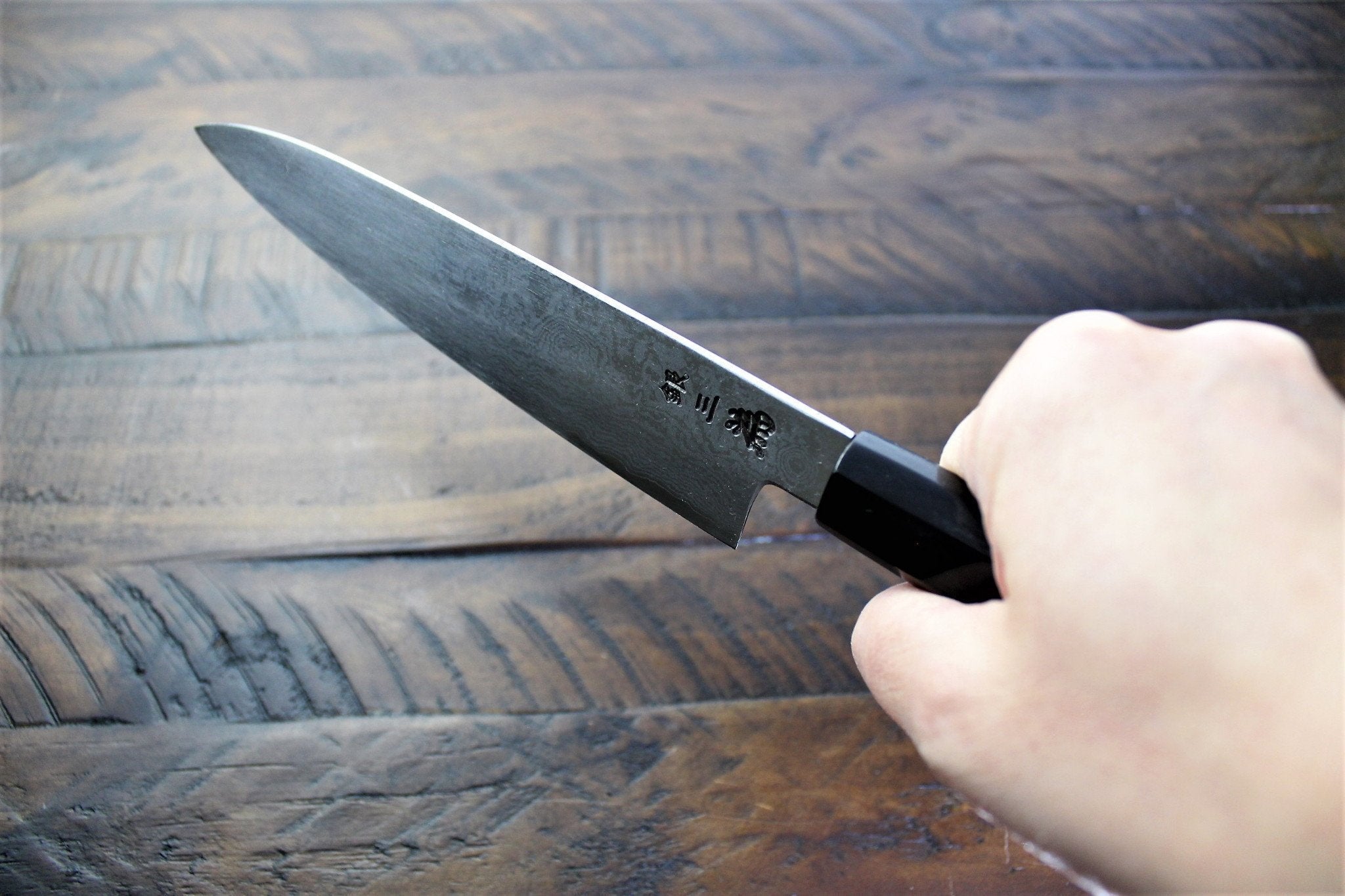 Kitchen Knives - Sakai Takayuki Ginsan Damascus Petty Knife 150mm (5.9")