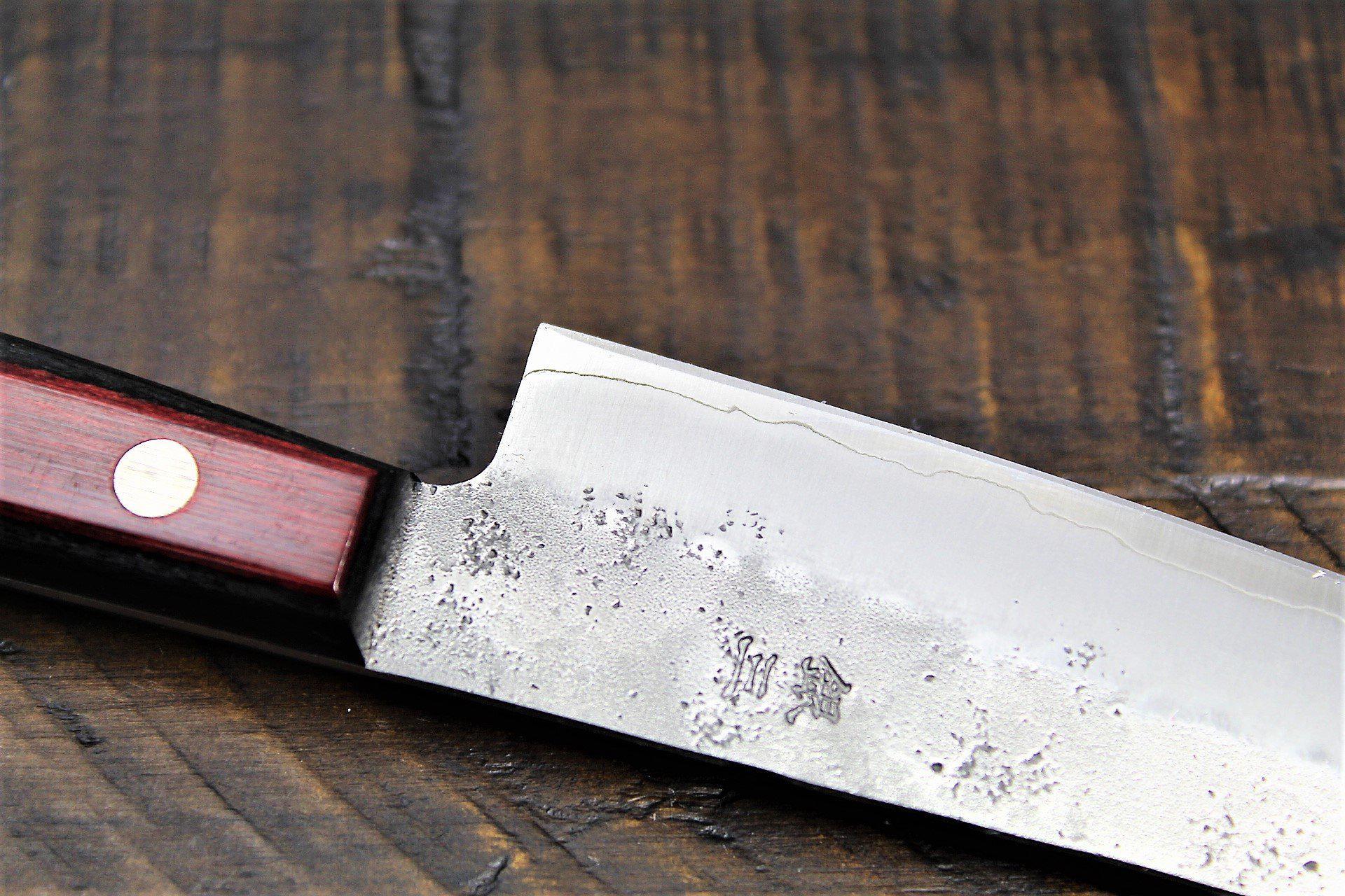 Kitchen Knives - Sakai Takayuki Ginsan Nashiji Petty Knife 135mm (5.3")