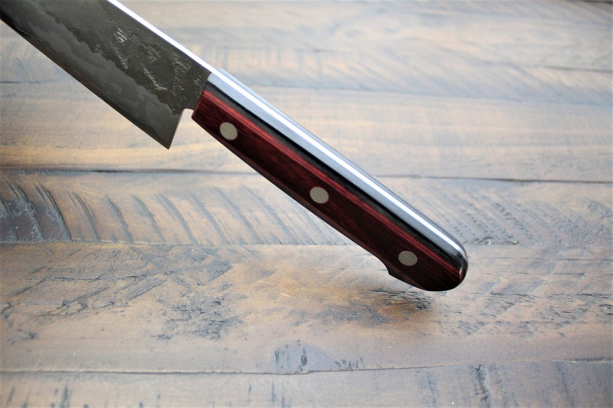 Kitchen Knives - Sakai Takayuki Ginsan Nashiji Santoku Knife 180mm (7.1")