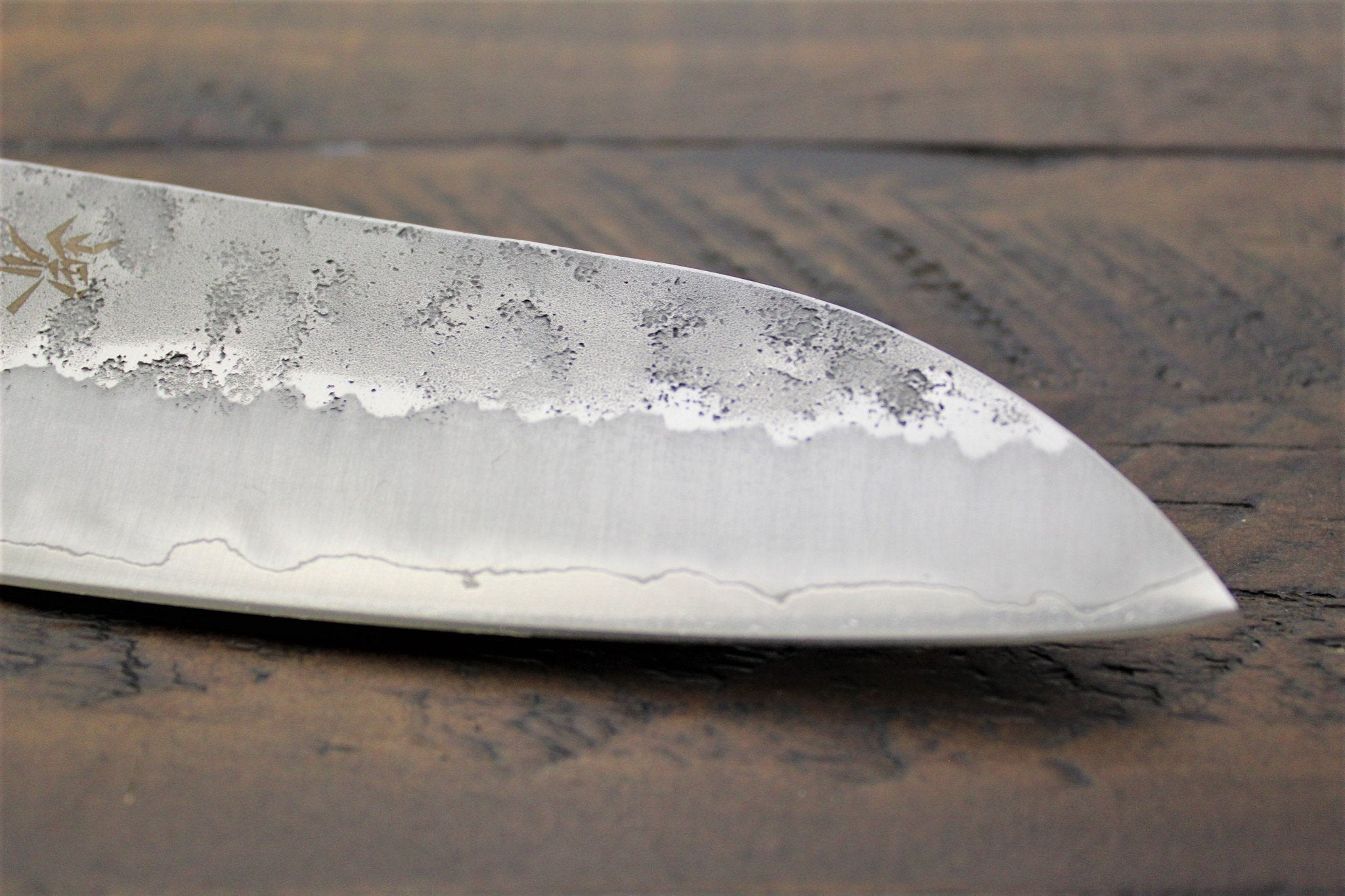 Kitchen Knives - Sakai Takayuki Ginsan Nashiji Santoku Knife 180mm (7.1")