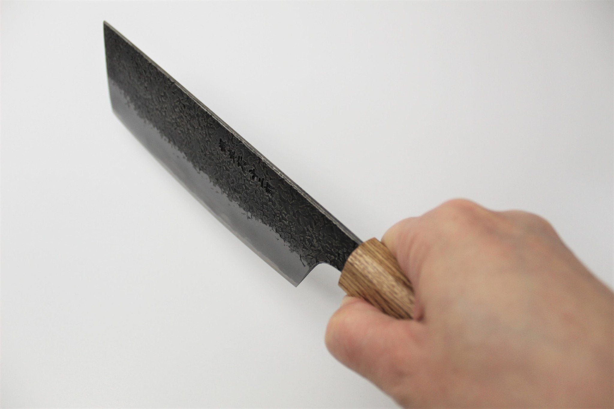 Kitchen Knives - Sakai Takayuki Handmade Nakiri Knife Homura Guren Aoniko / Blue Steel #2 180mm (7.1")