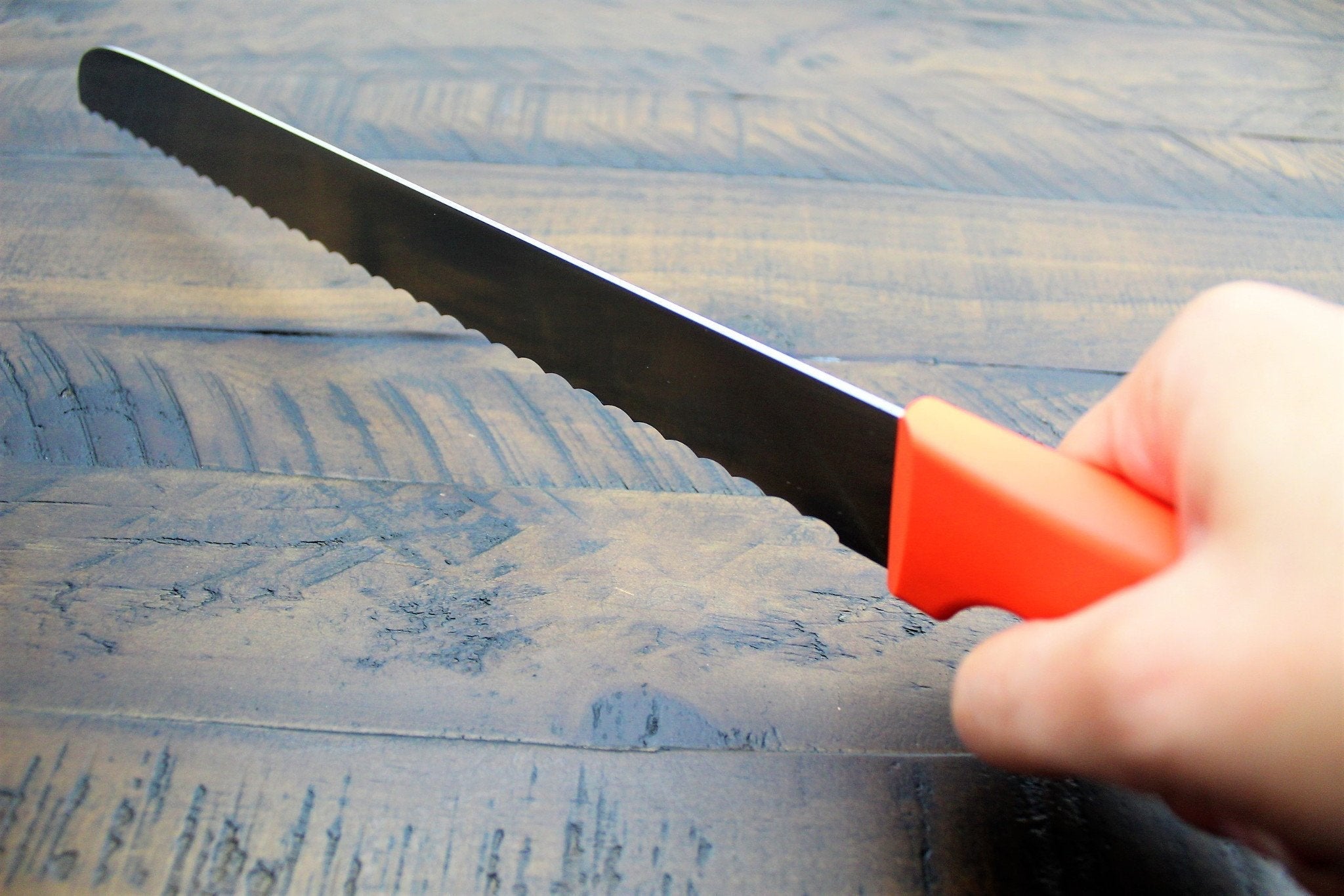 Kitchen Knives - Sakai Takayuki Japanese Bread Knife 250mm (9.8") Orange