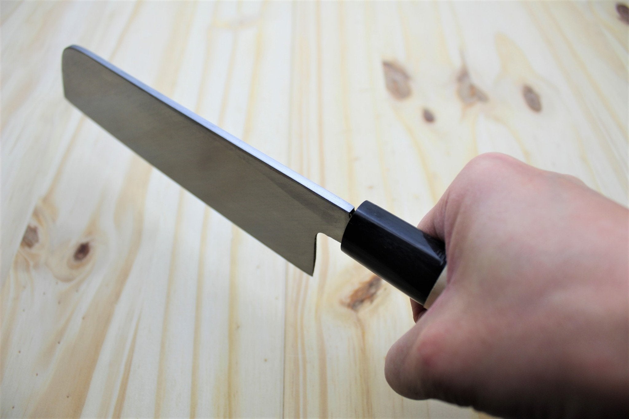 Kitchen Knives - Sakai Takayuki Kamagata Usuba Knife With Buffalo Horn Handle White Steel 180mm (7.1")