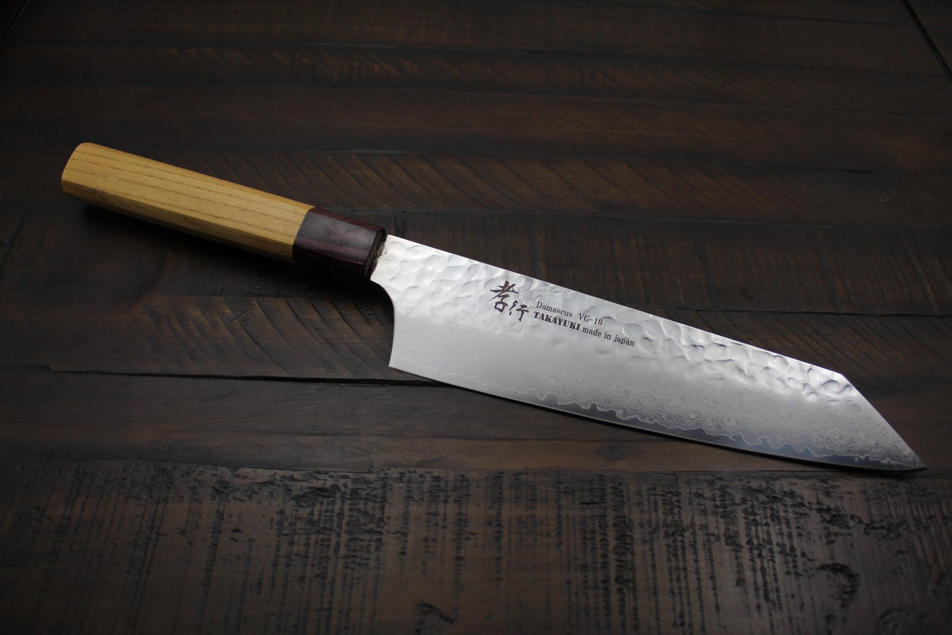 Kitchen Knives - Sakai Takayuki Kengata Gyuto Japanese Chef Knife 190mm (7.5") Damascus 33 Layer Japanese Handle