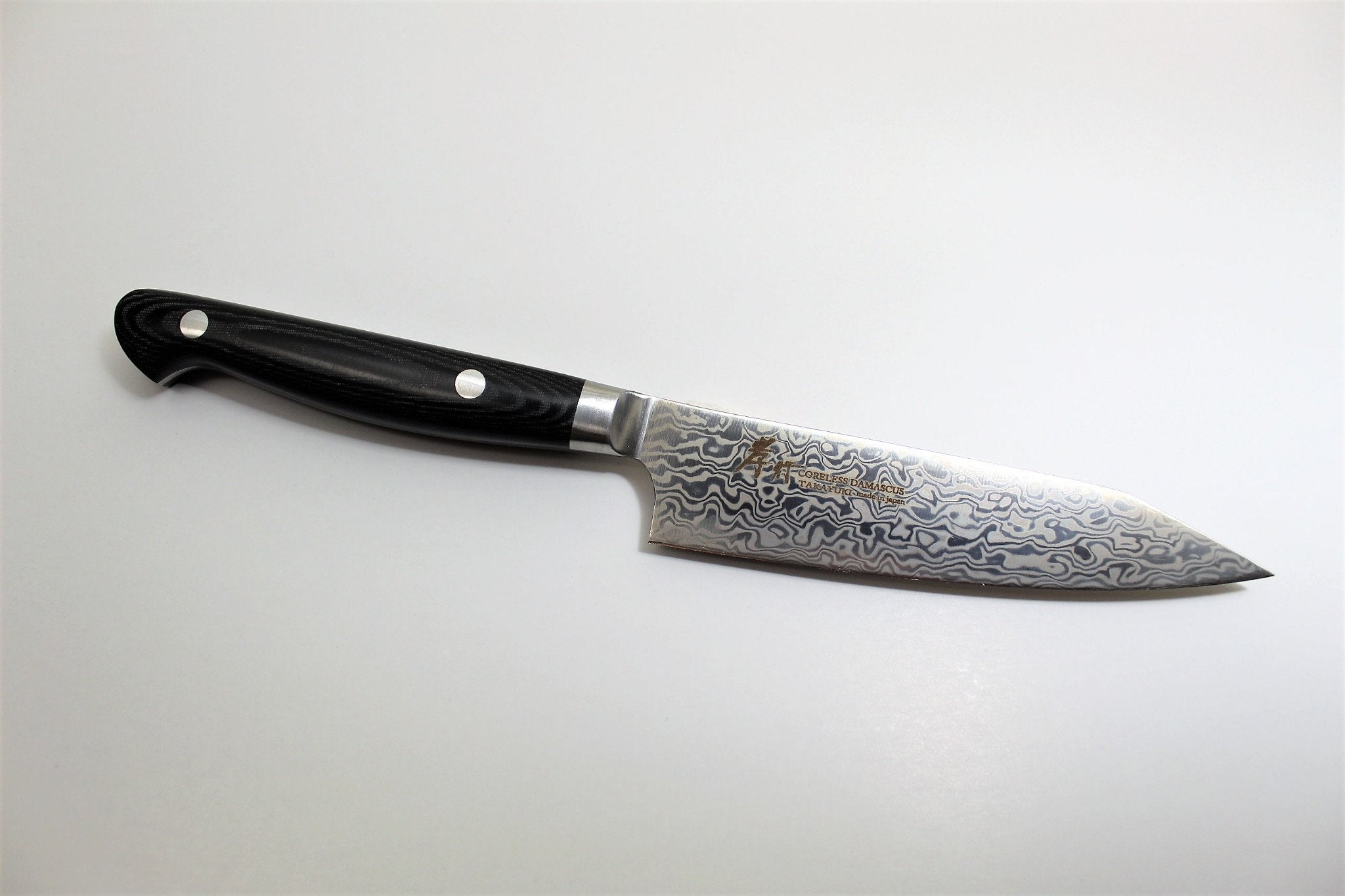 Kitchen Knives - Sakai Takayuki Kengata Petty Knife 120mm (4.7") VG10-VG2 Coreless Damascus