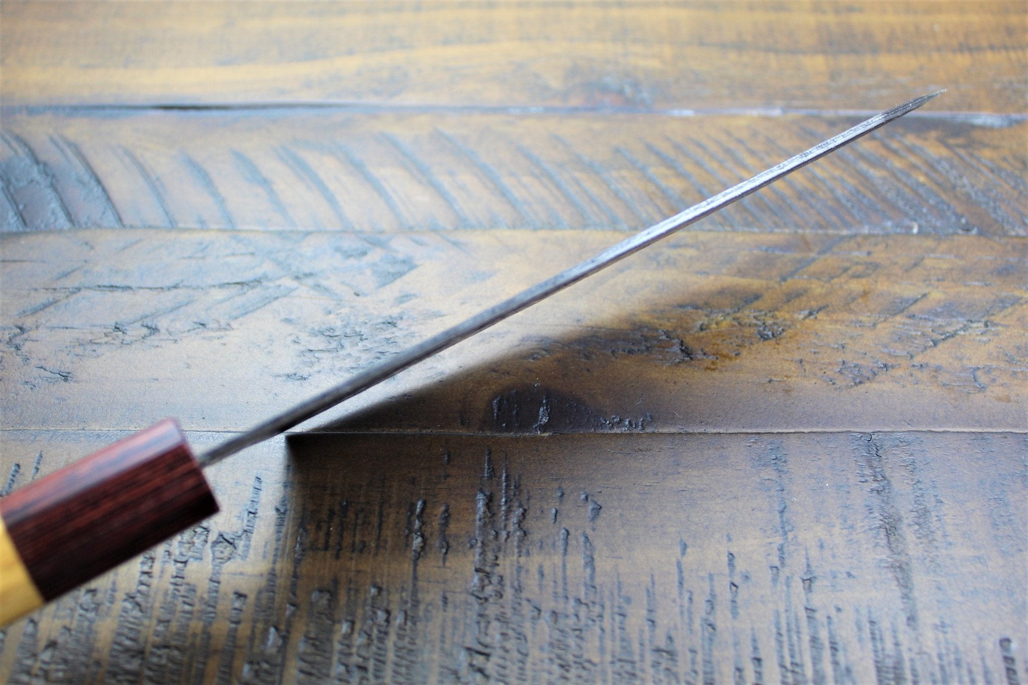 Kitchen Knives - Sakai Takayuki Kengata Santoku 160mm (6.3") Aogami Super Kurouchi Hammered Finish