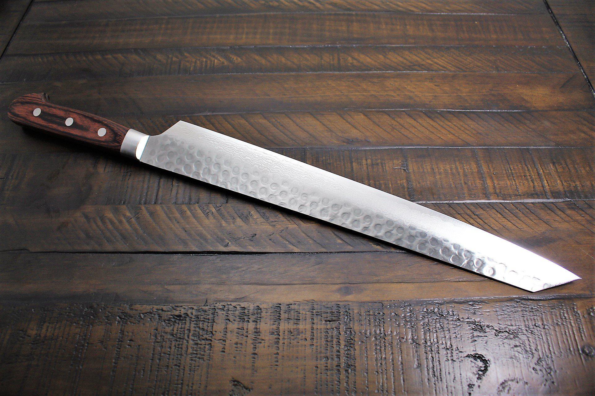 Kitchen Knives - Sakai Takayuki Kiritsuke Yanagiba Slicer Knife 300 Mm (11.8") Damascus 17 Layer