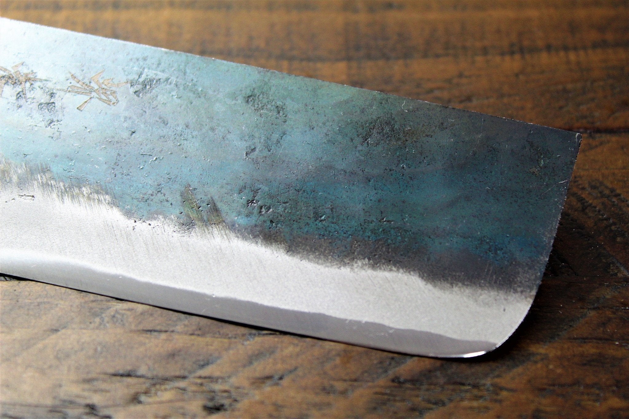 Kitchen Knives - Sakai Takayuki Nakiri Knife 170mm (6.7") Kurouchi Aoniko / Blue Steel #2