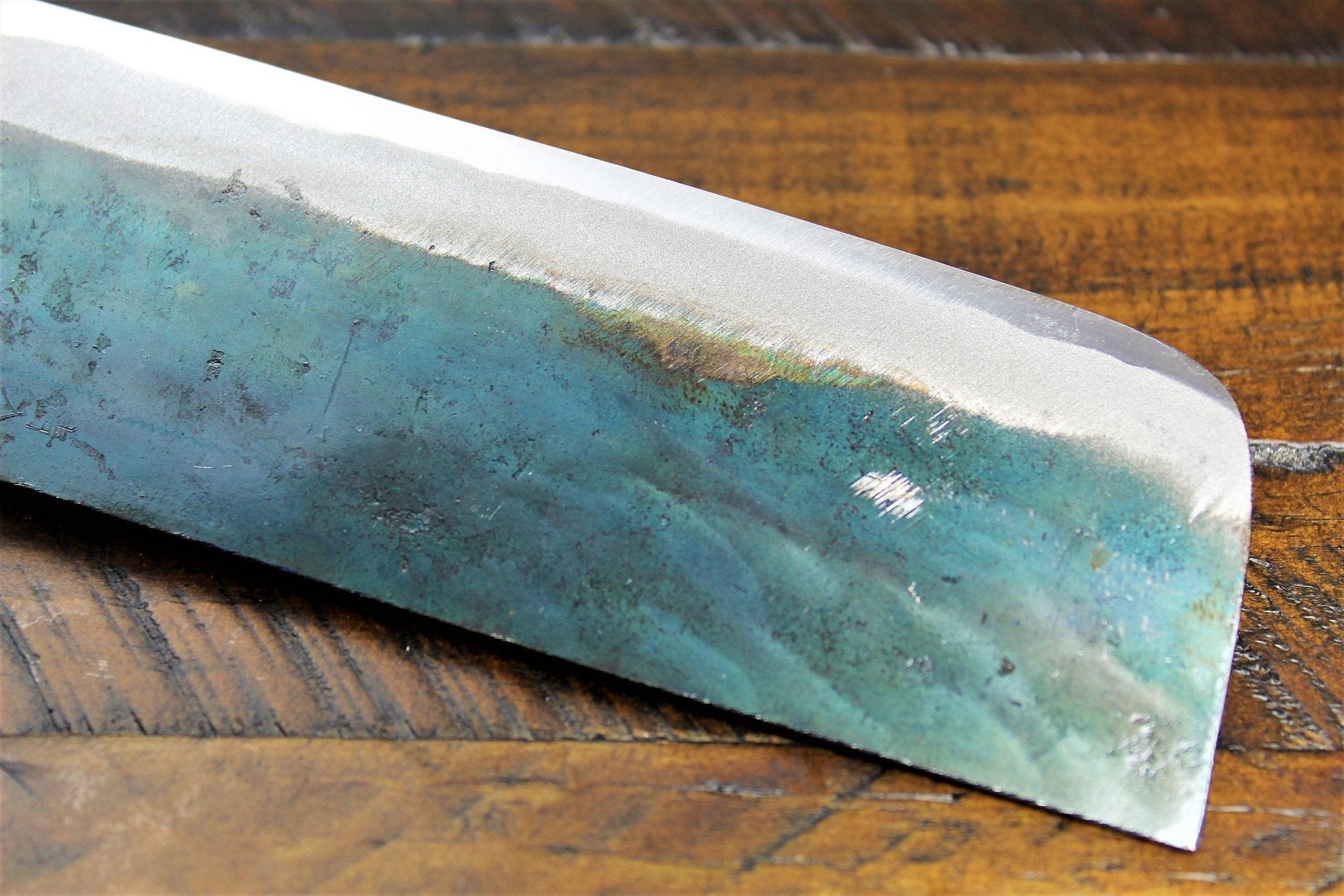 Kitchen Knives - Sakai Takayuki Nakiri Knife 170mm (6.7") Kurouchi Aoniko / Blue Steel #2