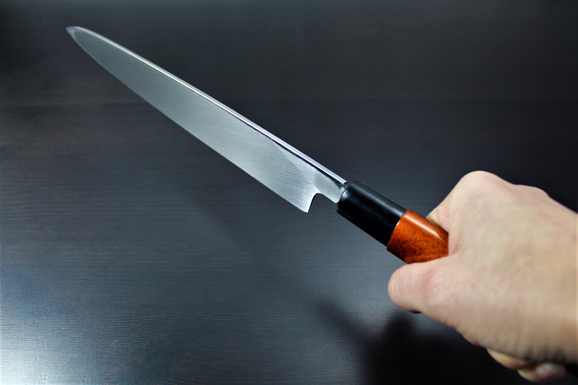Kitchen Knives - Sakai Takayuki Shobu Knife 240mm (9.4") With Saya - Shikisai Hikari - Molybdenum Stainless Steel