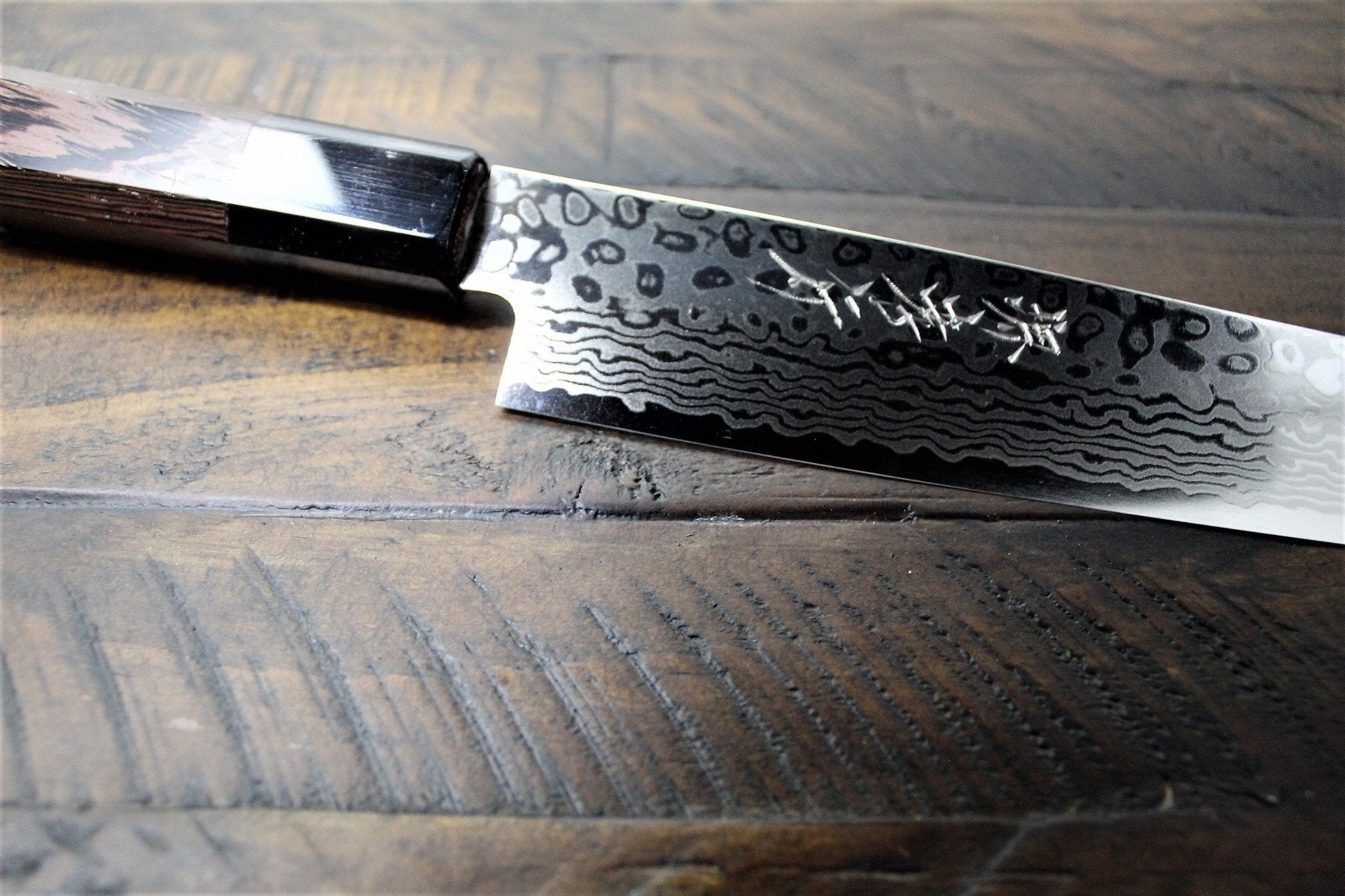 Kitchen Knives - Sakai Takayuki Sujihiki Slicer Knife 240mm (9.4") Damascus 69 Layer -Ginga
