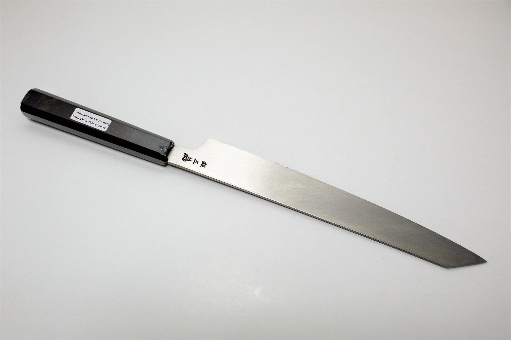 Kitchen Knives - Sakura Hanafubuki Hien Kengata Yanagiba Slicer With Saya 270mm (10.6") - Ginsan Stainless Steel - Hand Etched