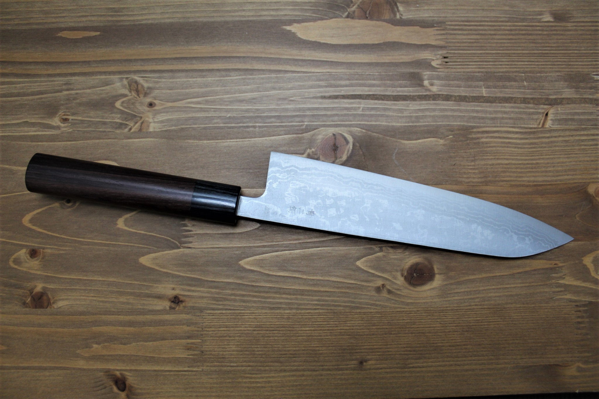 Kitchen Knives - Sawakazuma Ginryu Damascus Aoniko Gyuto 210 Mm / 8.2" Rosewood Handle