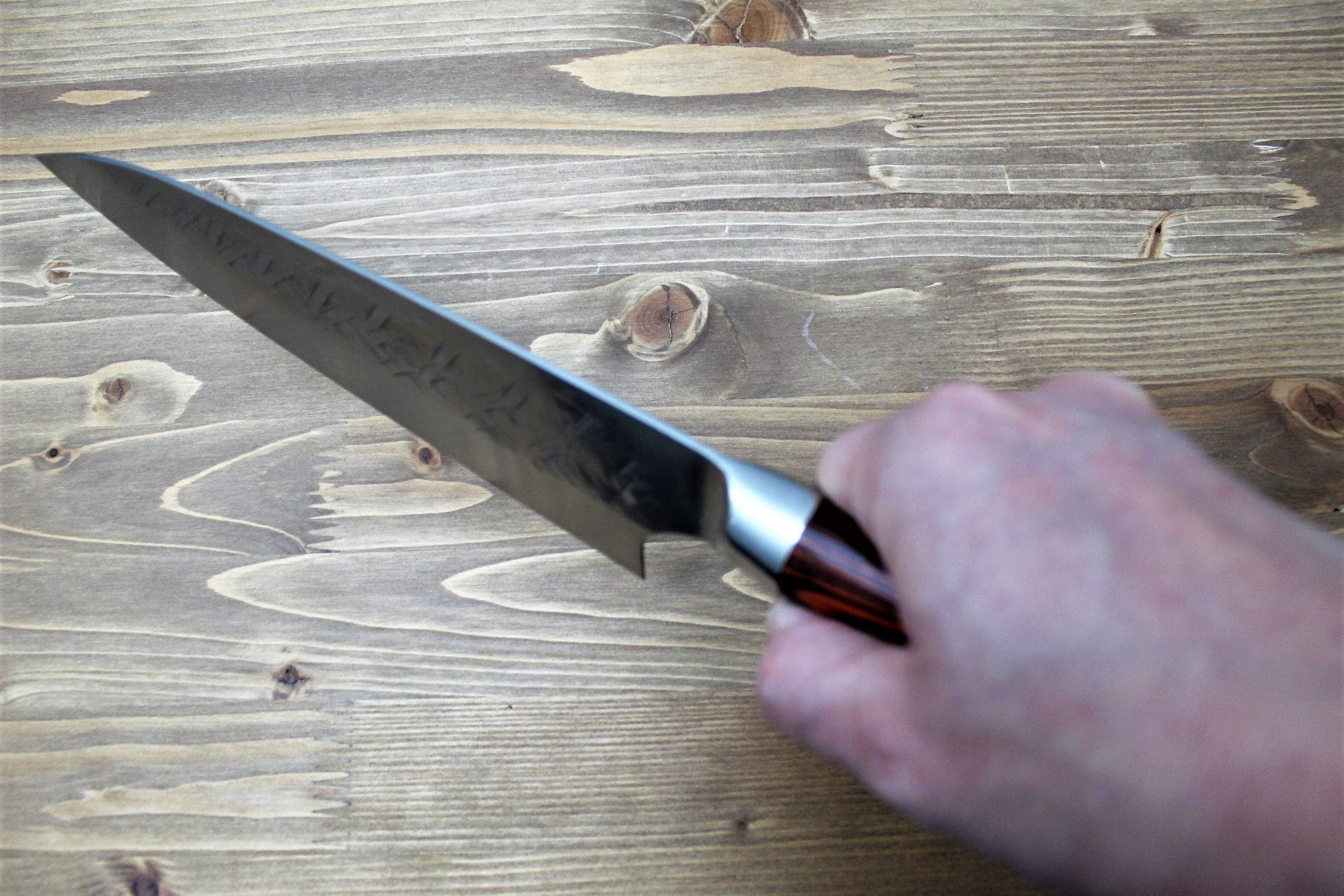 Kitchen Knives - Sawakazuma Ginsho SRS13 Gyuto Chef Knife 210 Mm / 8.2" Desert Ironwood Handle