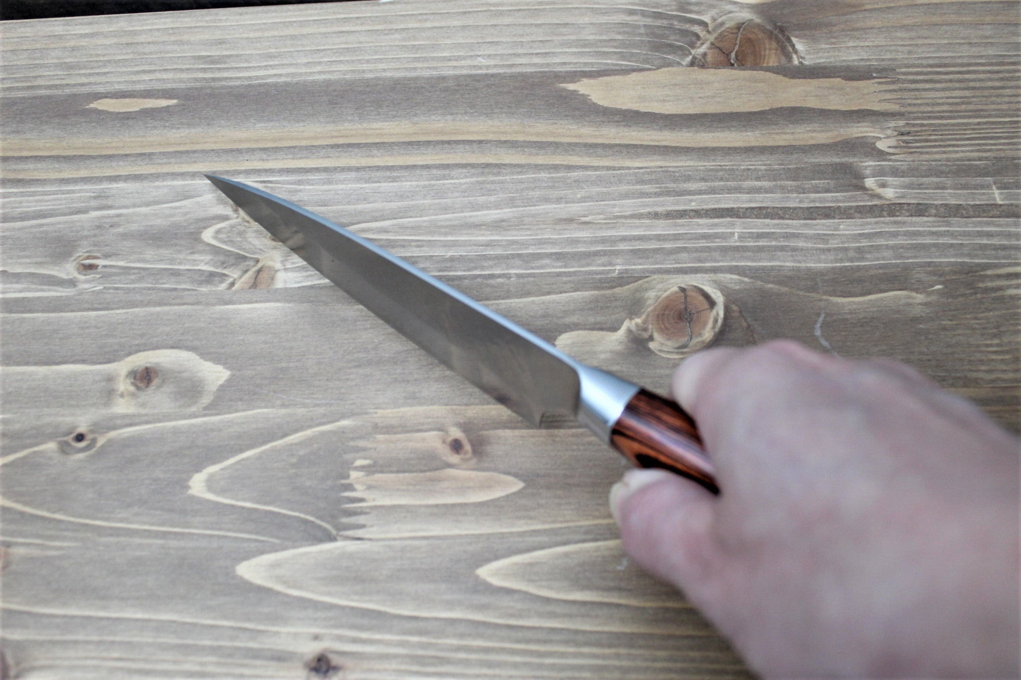 Kitchen Knives - Sawakazuma Ginsho SRS13 Petty 135 Mm / 5.3" Desert Ironwood Handle