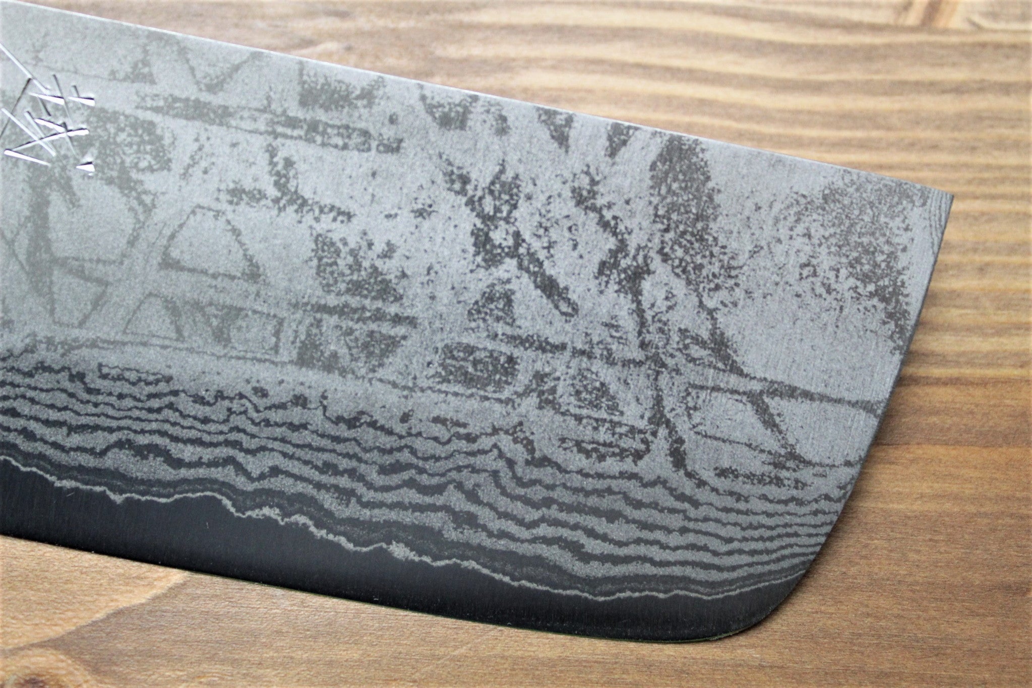 Kitchen Knives - Sawakazuma Setsugetsuka VG-10 Damascus Nakiri Knife 165 Mm / 6.5" Rosewood Handle