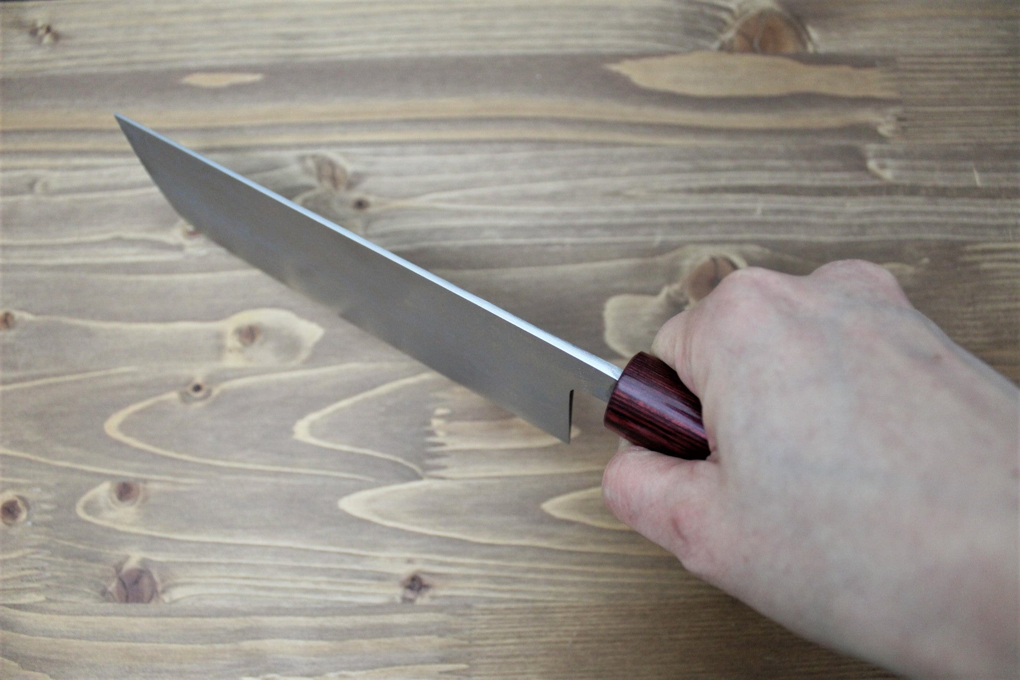Kitchen Knives - Sawakazuma Setsugetsuka VG-10 Damascus Nakiri Knife 165 Mm / 6.5" Rosewood Handle