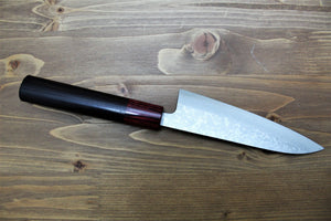 Kitchen Knives - Sawakazuma Setsugetsuka VG-10 Damascus Petty Knife 135 Mm / 5.3" Rosewood Handle