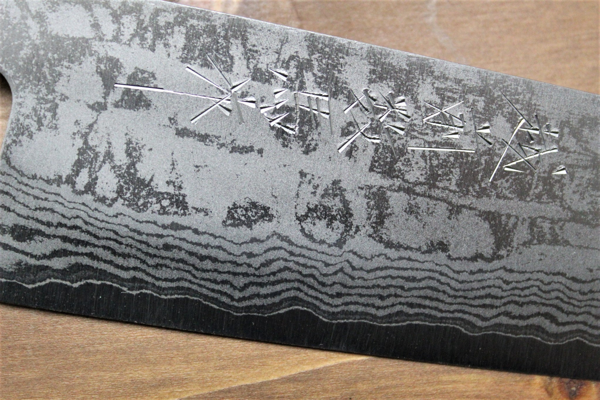 Kitchen Knives - Sawakazuma Setsugetsuka VG-10 Damascus Santoku 165 Mm / 6.5" Rosewood Handle