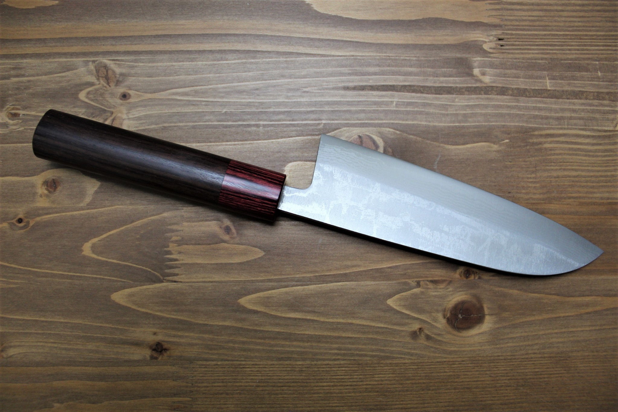 Kitchen Knives - Sawakazuma Setsugetsuka VG-10 Damascus Santoku 165 Mm / 6.5" Rosewood Handle