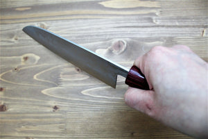Kitchen Knives - Sawakazuma Setsugetsuka VG-10 Damascus Santoku 165 Mm / 6.5" Rosewood Handle