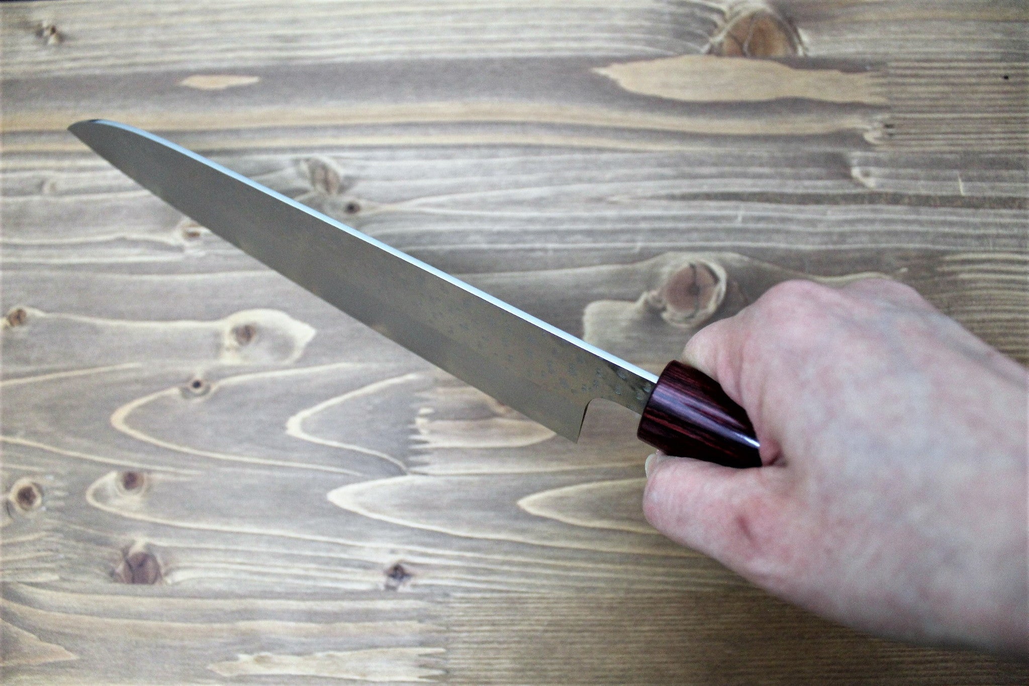 Kitchen Knives - Sawakazuma Setsukei VG-10 Damascus Gyuto Knife 210 Mm / 8.2" Rosewood Handle