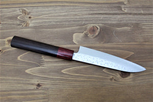 Kitchen Knives - Sawakazuma Setsukei VG-10 Damascus Petty Knife 135 Mm / 5.3" Rosewood Handle