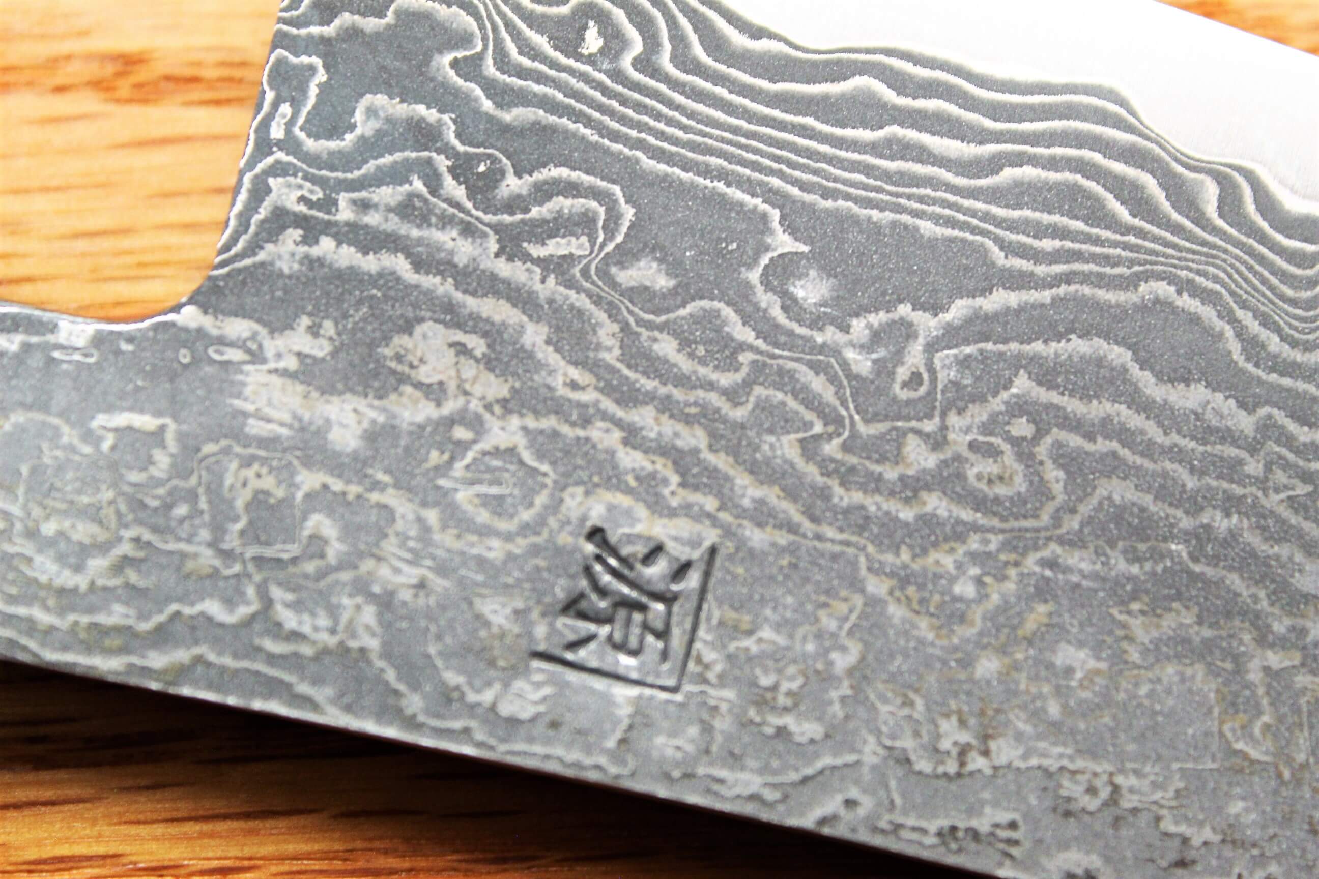 Kitchen Knives - Shigeki Tanaka Habakiri Damascus SG2 Steel Gyuto With Ebony Handle Buffalo Ferrule 180mm / 7.1"