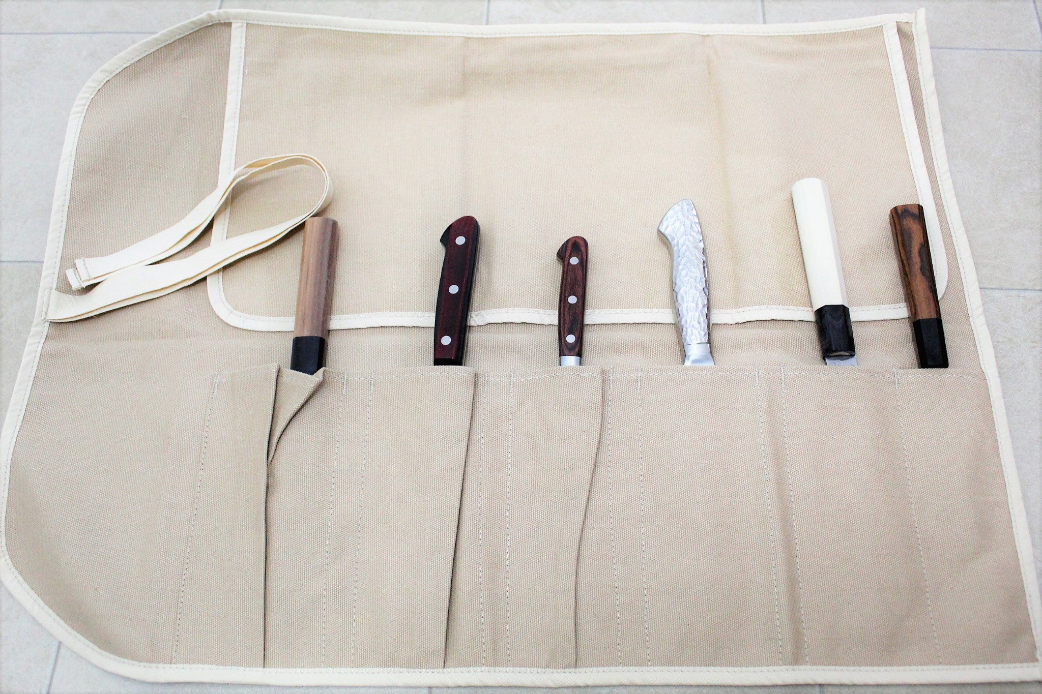 Knife Blocks & Holders - Japanese Chef Knife Canvas Roll Carry Bag For 6 Knives