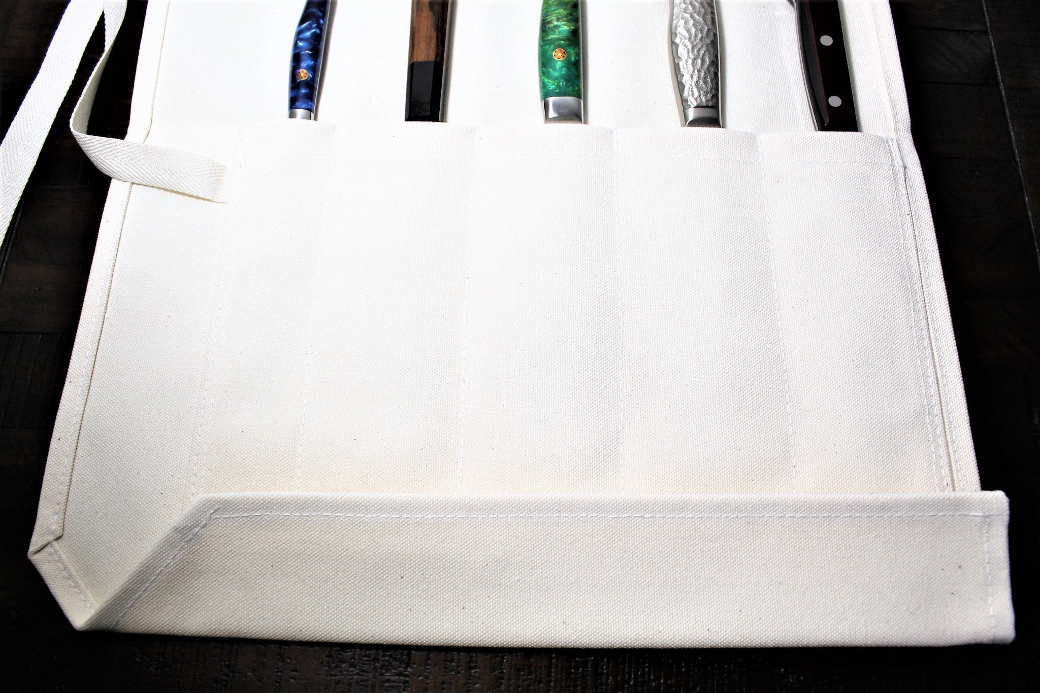 Knife Blocks & Holders - TOJIRO Canvas Knife Roll For 5 Knives F-359