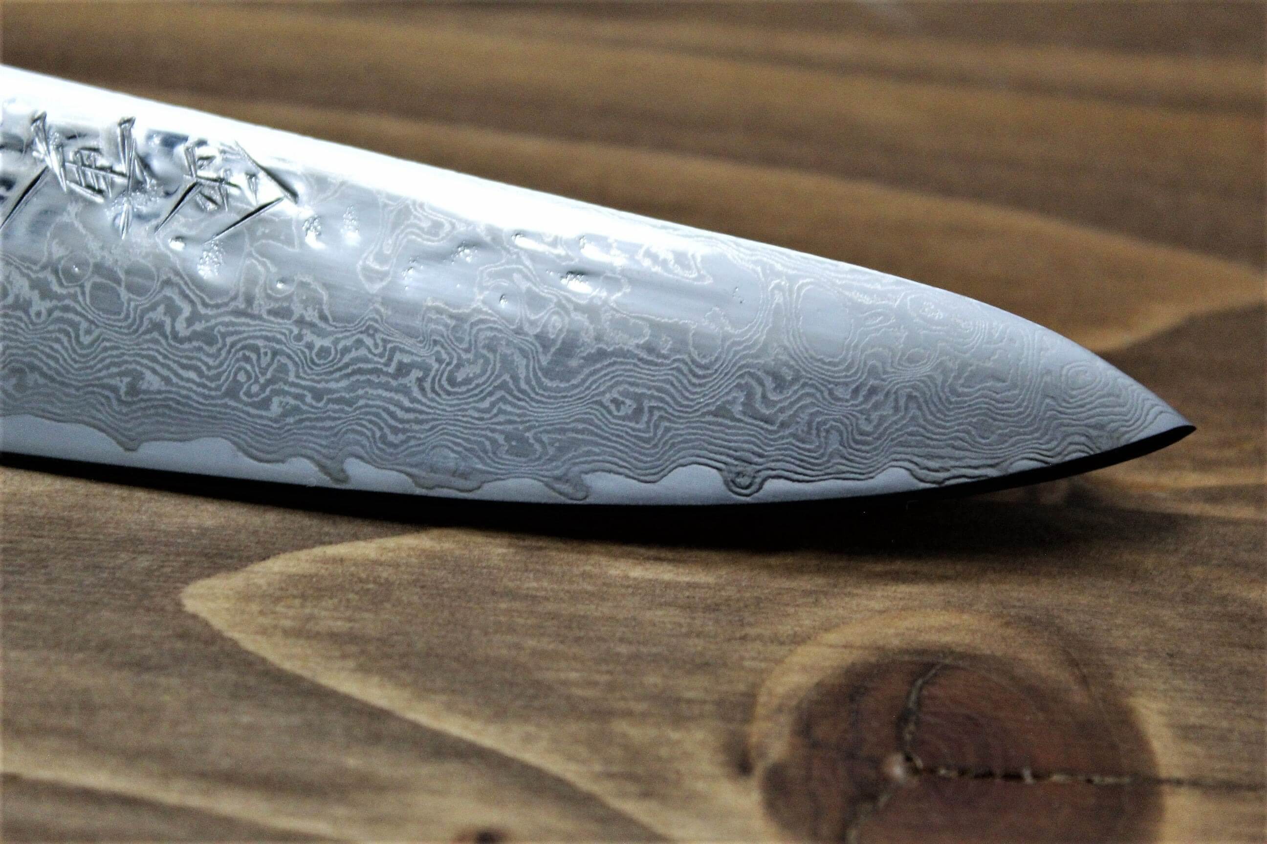 Knife - Kaneshige Hamono 67 Layer Nickel Damascus Paring Knife 80 Mm (3.2")