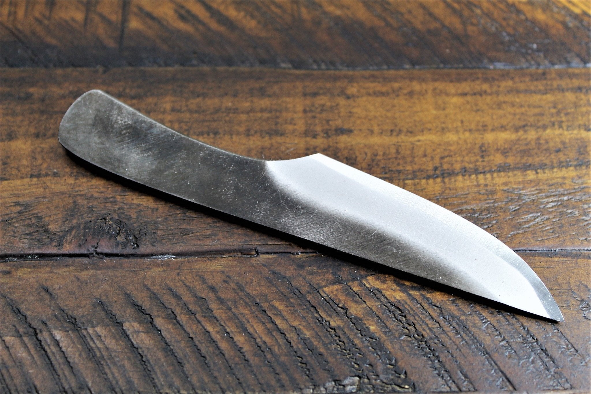Knife - Sakai Takayuki Outdoor 80mm Knife Aoniko Blue Steel #2 With Leather Saya - Kotengu