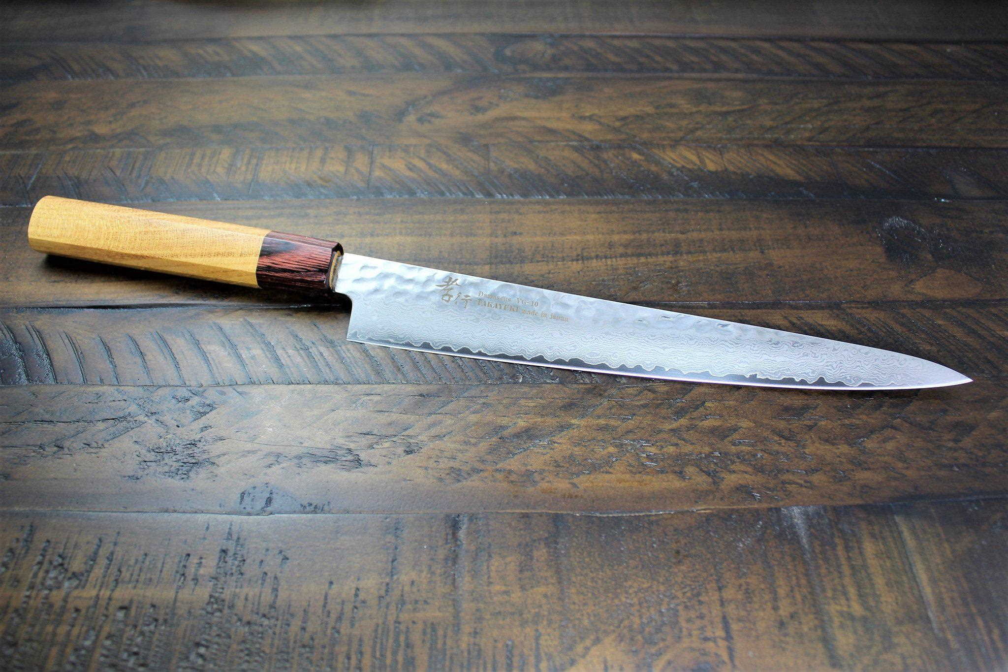 Sujihiki Damascus Stainless Steel Takayuki Slicer