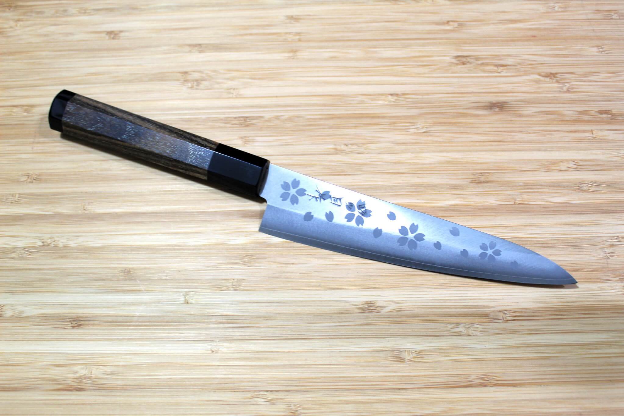 Fujita Marunoko VG 10 Cherry Blossom Petty with Cypress Handle 150mm / 5.9"
