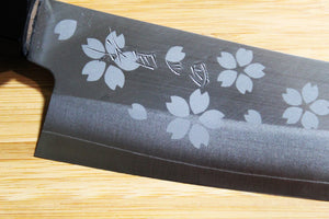 Fujita Marunoko VG-10 Cherry Blossom Santoku with Cypress Handle 180 mm / 7.0"