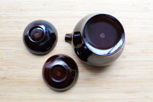 Elegant Lacquered Katakuchi & Sake Cup Set