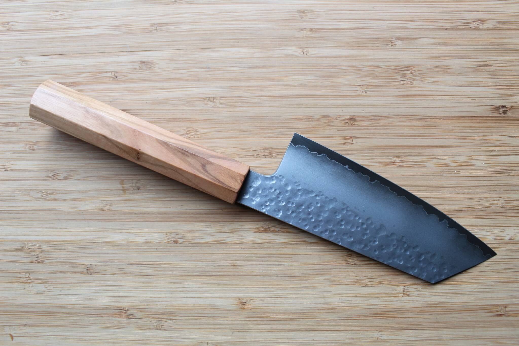 Hado Shiosai SG2 Powdered Stainless 135mm Small Bunka - Olive Wood Handle