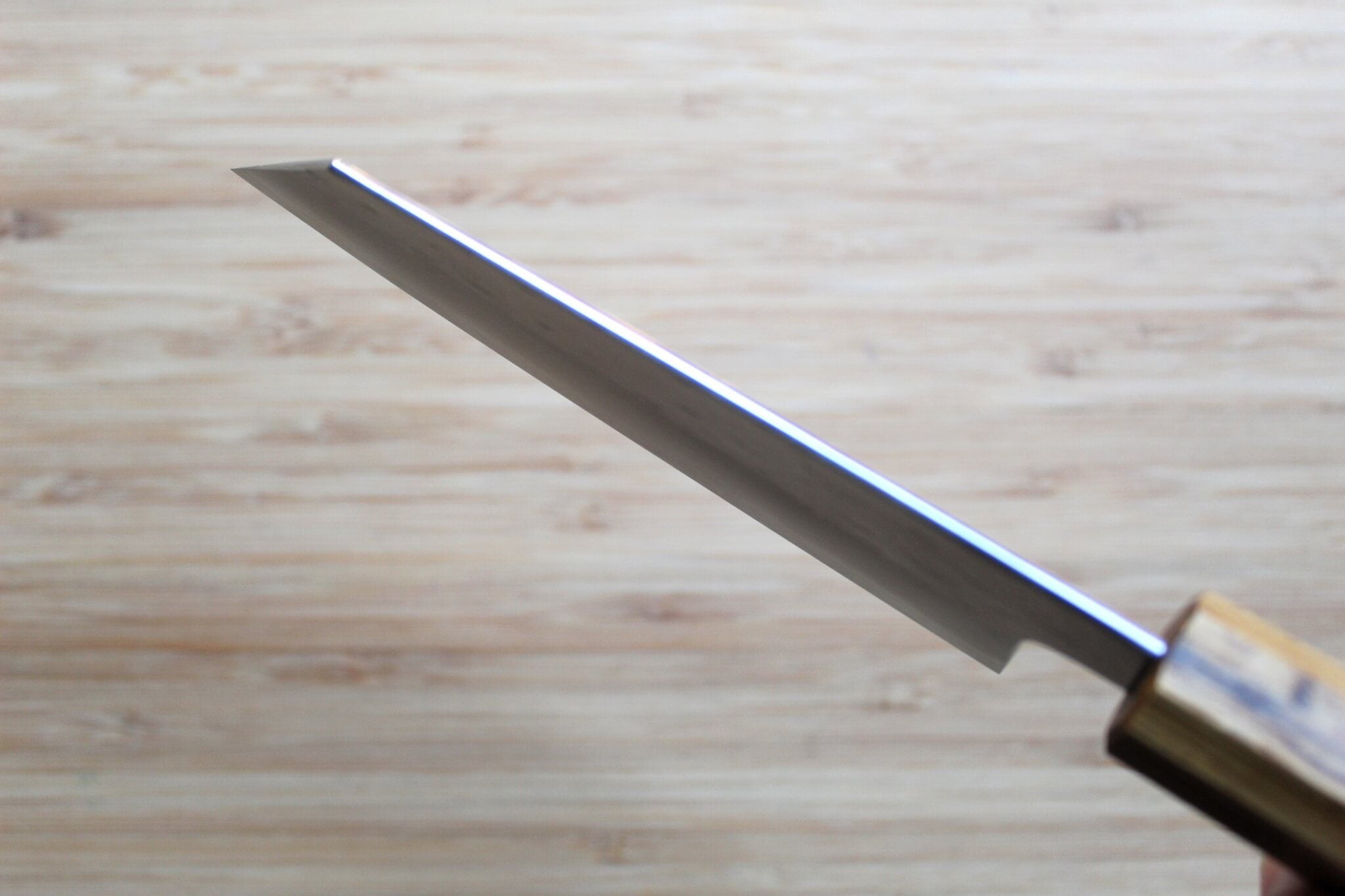 Hado Shiosai SG2 Powdered Stainless 135mm Small Bunka -  Oak Wood Handle