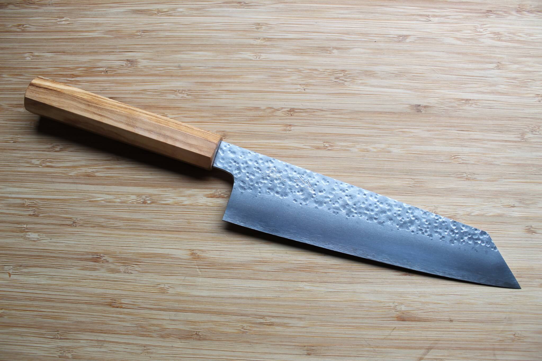 Hado Shiosai SG2 Powdered Stainless 210mm Kengata Gyuto  - Oak Wood Handle