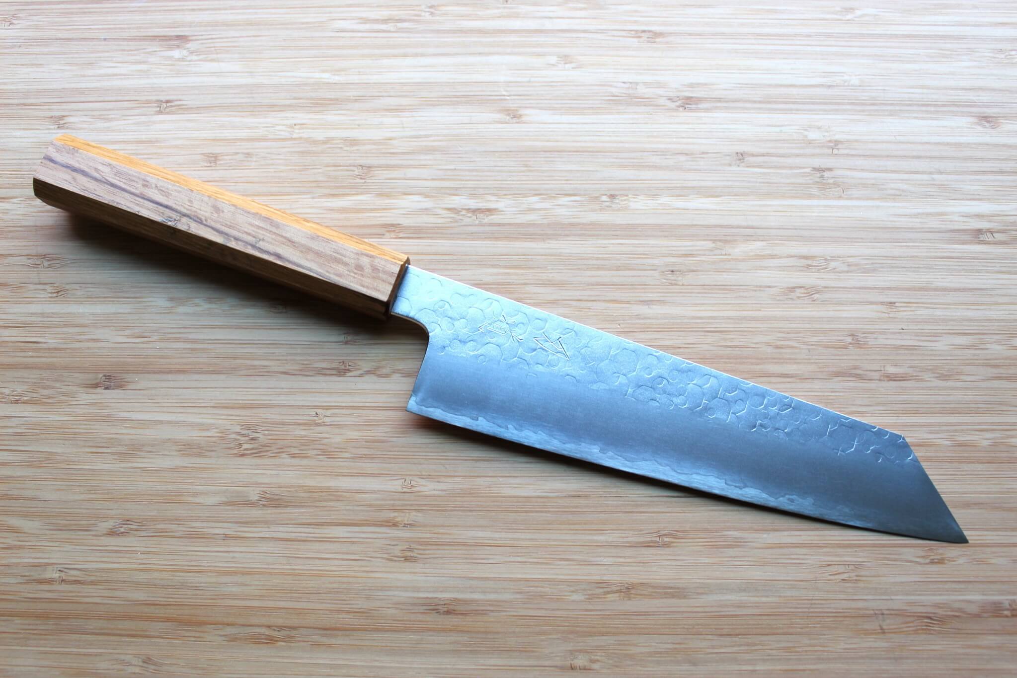 Hado Shiosai SG2 Powdered Stainless 210mm Kengata Gyuto  - Oak Wood Handle