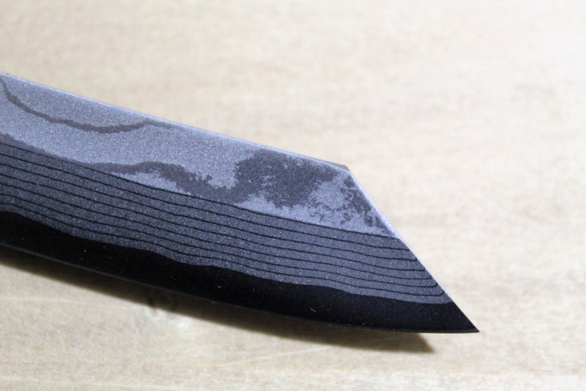 hikoページ Higonokami Damascus Aoniko (Blue Steel #2) Tiger and Bamboo