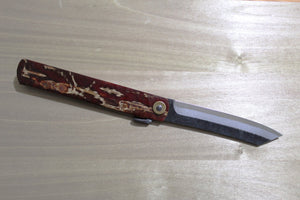 Higonokami Kabazaiku Sakura Cherry Bark Aoniko (Blue Steel #2) Folding Pocket Knife