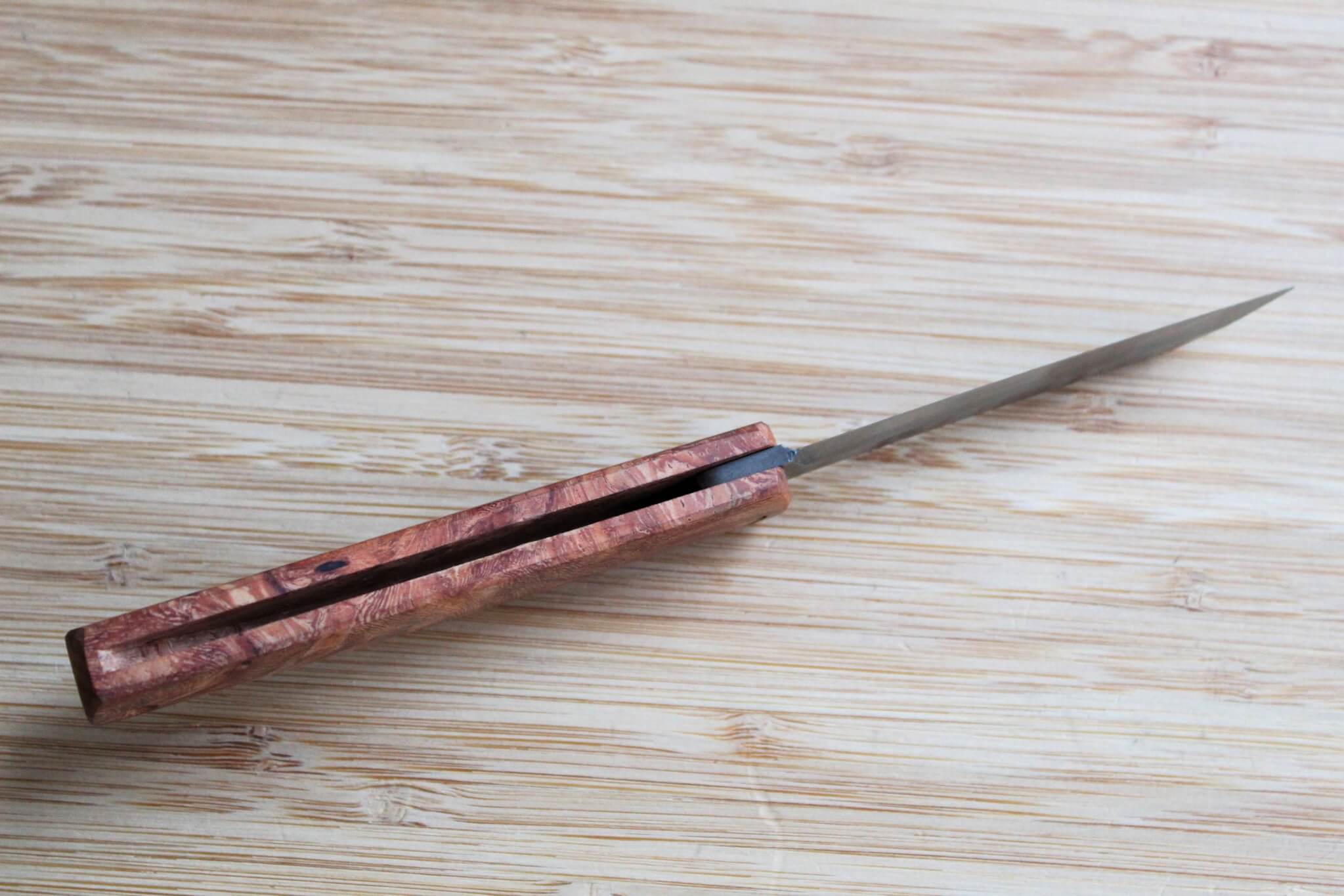 Higonokami Karin Quince Wood Handle VG-10 Japanese Folding Pocket Knife