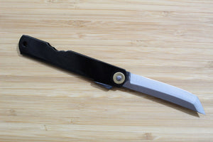 Higonokami Katana Shirogami Black Handle Japanese Folding Pocket Knife