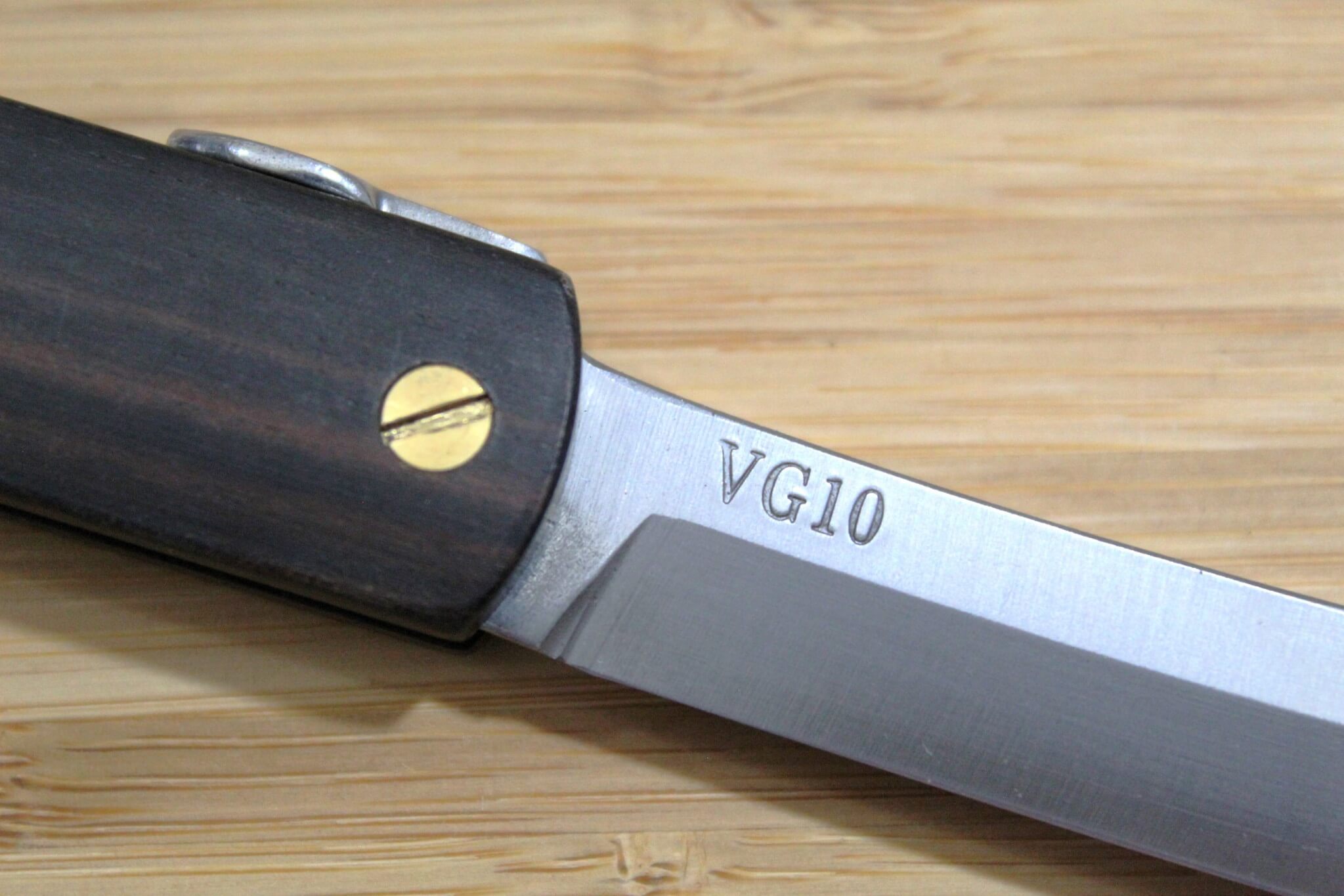 Higonokami Kokutan Ebony Handle VG-10 Japanese Folding Pocket Knife