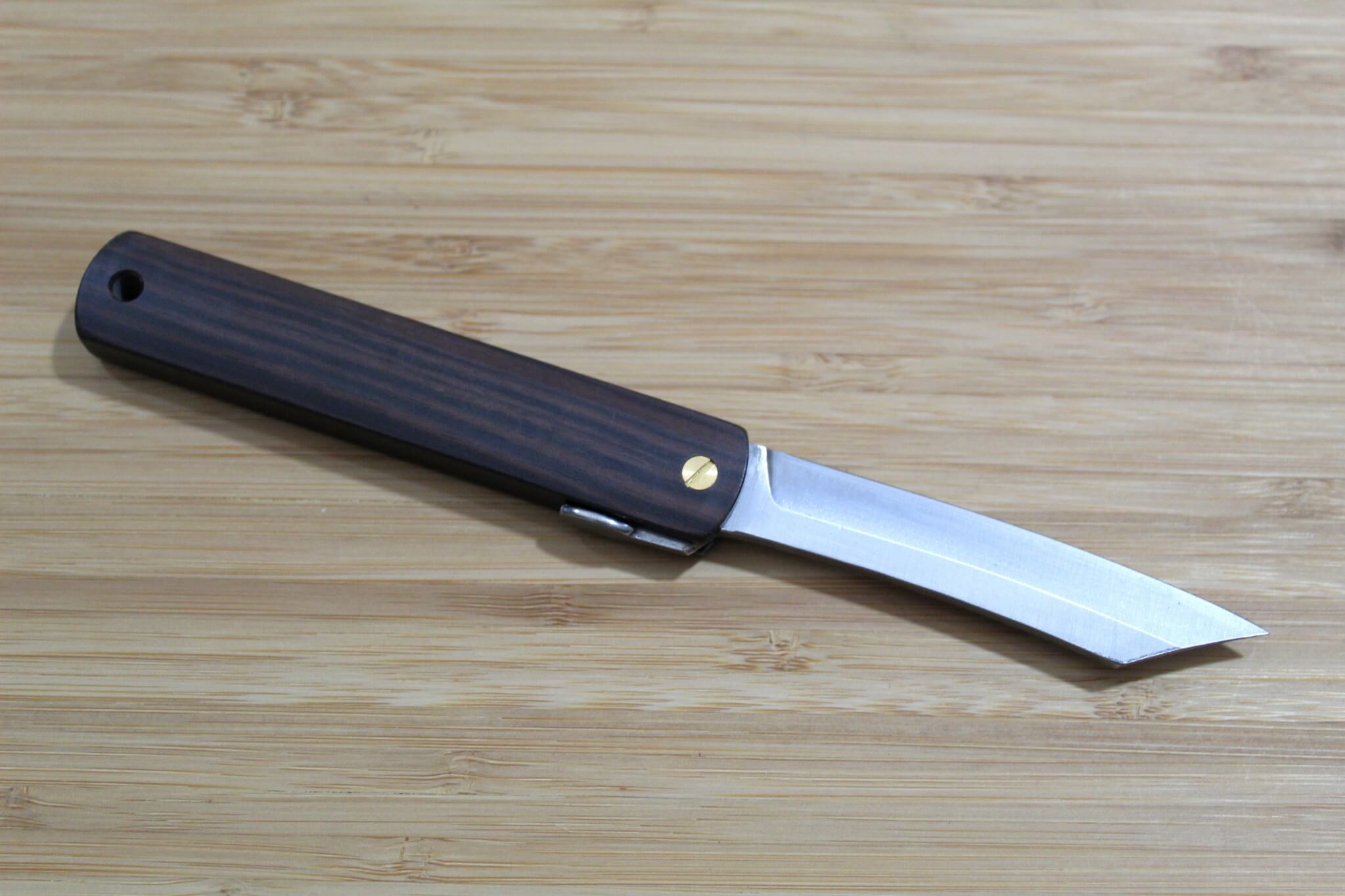 Higonokami Kokutan Ebony Handle VG-10 Japanese Folding Pocket Knife