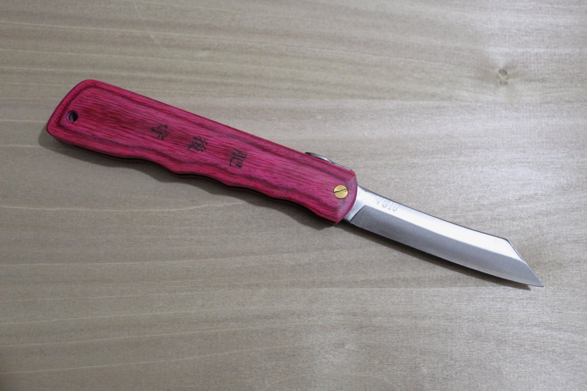 Higonokami Woody VG10 Japanese Folding Pocket Knife Beni (Red)