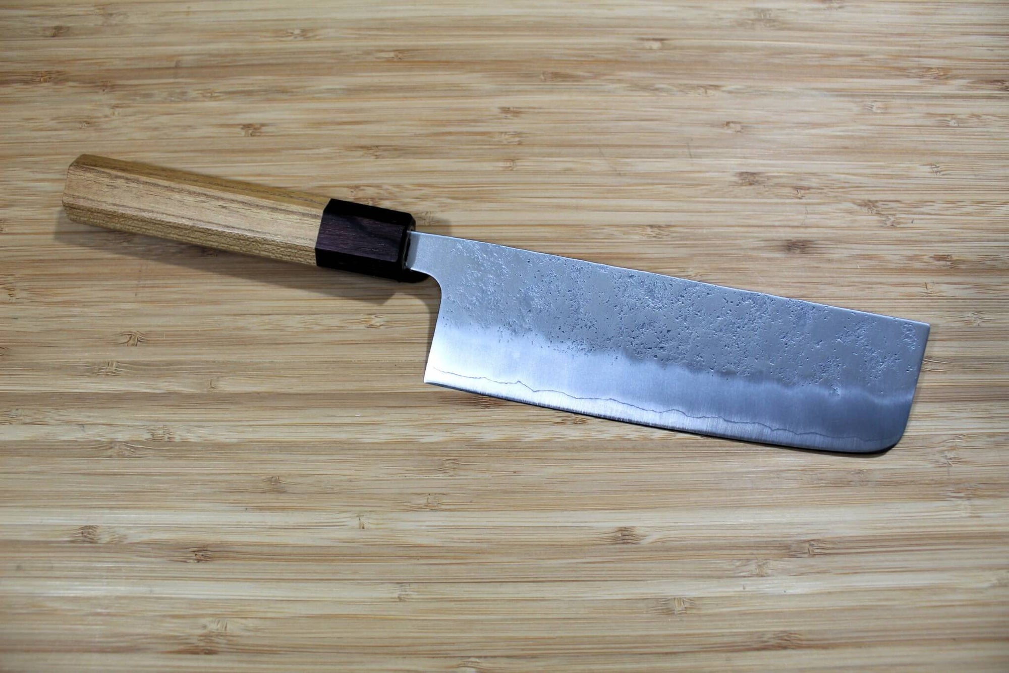 Hounen Kihan Oborozuki Ginsan Nashiji Nakiri Knife 165 mm / 6.5" with Magnolia Handle