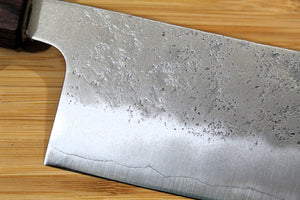 Hounen Kihan Oborozuki Ginsan Nashiji Nakiri Knife 165 mm / 6.5" with Magnolia Handle